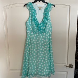 Jonathan Martin, Acqua PolkaDot Slip Dress, fully lined, Size 10